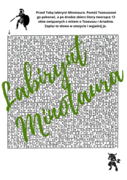 LABIRYNT MINOTAURA *Łamigłówka dla dzieci* Mit o Tezeuszu i Ariadnie