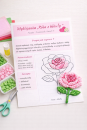 Wyklejanka. Róża z bibuły