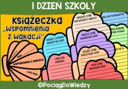 1 Dzień Szkoły - Książeczka Wspomnienia z Wakacji