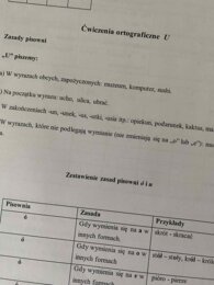Pisownia wyrazów z u