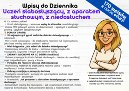 Wpisy do Dziennika: Uczeń słabosłyszący, z aparatem słuchowym, z niedosłuchem