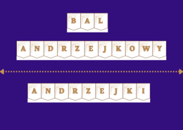 ANDRZEJKI – biblioteka – świetlica – przedszkole – GIRLANDA – gazetka – wersja 1