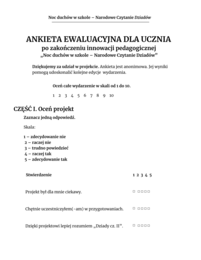 Innowacja pedagogiczna „Noc duchów w szkole – Narodowe Czytanie „Dziadów””