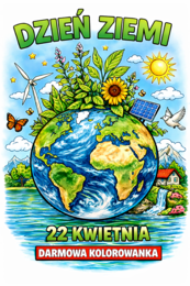 DZIEŃ ZIEMI - darmowa kolorowanka do druku; gratis; plakat; dekoracja