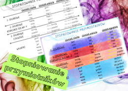 Stopniowanie przymiotników - angielska wklejka do zeszytu - PLAKAT