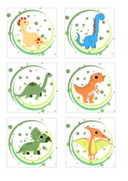 ZNACZKI PRZEDSZKOLNE. DINOZAURY. CZĘŚĆ VI