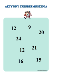 Aktywny trening tabliczki mnożenia