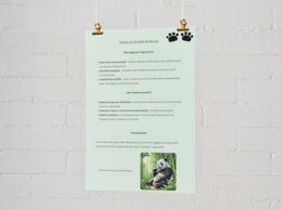 Plakat o zagrożonych gatunkach