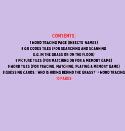 Spring insects: j. angielski/ zajęcia rewalidacyjne. Gra memory, kody QR, dobieranie, pisanie pośldzie dobre dla SPE