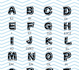 WKLEJKA ALFABET PO ANGIELSKU