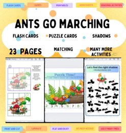 Ants Go Marching Nursery rhyme Piosenka dziecięca UTRWALENIE NAZW INSTRUMENTÓW MUZYCZNYCH