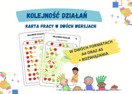 Kolejność działań - owocowe liczby - karta pracy w dwóch wersjach
