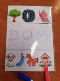 Analiza i synteza głoskowa wyrazu - zabawa klamerkowa