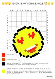 kodowanka EMOTKA 3, emotikon, emocje, buźka, dyktando graficzne, kodowanie