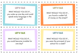 Conversation game for speaking practice - second conditional