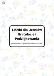 Osobiste Liściki dla Uczniów: Gratulacje i Podziękowania (18 stron)