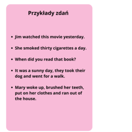 Past Simple teoria i zadania gramatyczne
