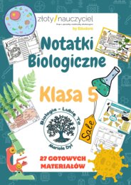 Zestaw materiałów biologia dla klasy 5 (17 gotowych wklejek+10 kart pracy do uzupełnienia)