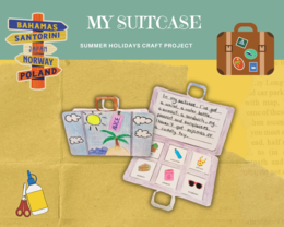 My suitcase - summer craft - moja walizka, szablon, pakowanie walizki na wakacje, projekt