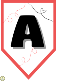 GIRLANDA - cały alfabet, cyfry, znaki specjalne