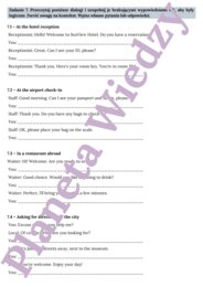 🌞WAKACYJNE REAKCJE JĘZYKOWE🌞- KARTA PRACY – SUMMER HOLIDAY - KLASY 4-8 SZKOŁY PODSTAWOWEJ- PRZYKŁADOWE DIALOGI NA WAKACJACH, NA LOTNISKU, W RESTAURACJI ITP., PYTANIA I SLOWNICTWO POTRZEBNE W PODRÓŻY, BUDOWANIE WŁASNYCH DIALOGÓW+ ODPOWIEDZI