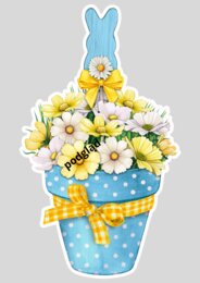 DEKORACJE dwustronne - WIOSNA, WIELKANOC zestaw niebieski