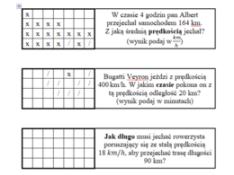 Droga, prędkość, czas - zakodowany obrazek