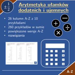 Arytmetyka ułamków dodatnich i ujemnych | matematyka | 26 kolumn