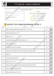 Klasa 4 - 33 Zadania na Koniec Roku Szkolnego w formie gry