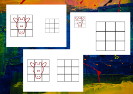 Przerysuj - pomniejsz - powiększ: 9-elementów