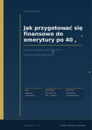 Jak przygotować się finansowo do emerytury po 40 (ebook PDF, 48 stron)
