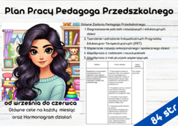 Plan pracy pedagoga przedszkolnego