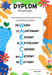 DYPLOMY NA KONIEC ROKU