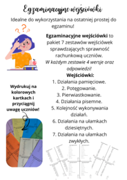 Egzaminacyjne wejściówki - ostatnia prosta przed Egzaminem Ósmoklasisty