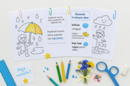 Książka tematyczna „Deszczowe przygody”