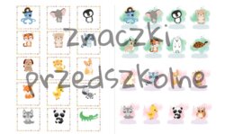 Znaczki przedszkolne - na szafkę, krzesło, do szatni - Zestaw 77 z.