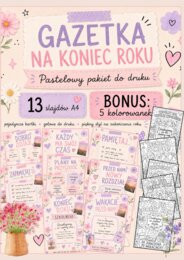 🌸 PASTELOWA GAZETKA NA KONIEC ROKU SZKOLNEGO 🌸