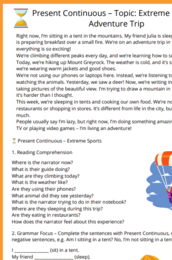 Czasy angielskie - czytanki i ćwiczenia