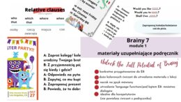 Brainy 7, module 1, dodatkowe materiały rozszerzające podręcznik,przygotowanie do E8
