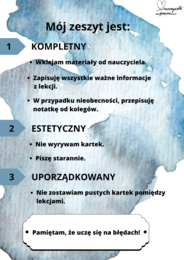 Zasady prowadzenia zeszytu