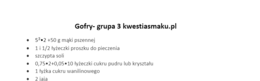 Działania na liczbach dodatnich "Pieczemy gofry"