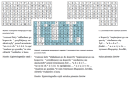 Wykreślanka dla klasy II - ćwiczenie dodatkowe do tematu "Listy dawniej i dziś"