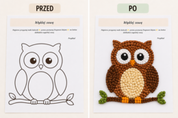 Naklej sowę – praca sensoryczna