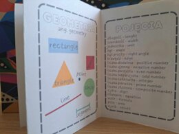 English in Math. Słowniczek polsko angielski (matematyka). Plansze/książeczka/gazetka ze zwrotami w języku angielskim