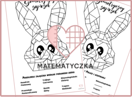 Geometryczny Zając - rozpoznawanie wielokątów kl 5 i 6 - wielkanocne figury na płaszczyźnie