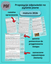Pytania jawne MATURA 2026 (opracowania)