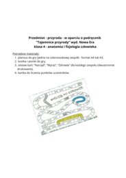 Gra planszowa - ciało człowieka - klasa 4