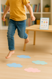 „Kropelki w pokoju” – karty zabaw ruchowych na deszczowy dzień