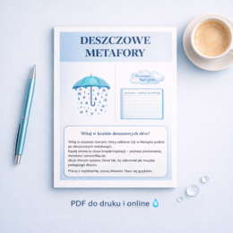 Deszczowe metafory – ćwiczenia z języka polskiego