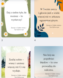 Motywacyjne Karty Wychowawczyni – wsparcie na czas egzaminów ósmoklasisty, karty motywacyjne E8